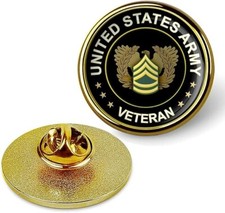 Gold United States Army Veteran Lapel Pin Veteran Tie Suit Shirt Lapel Pin picture