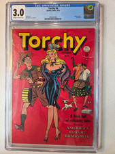 TORCHY # 6 QUALITY 1950 CGC 3.0 CLASSIC BILL WARD COVER LINGERRIE PANEL picture