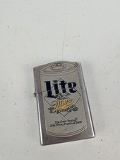 Vintage Miller Lite Beer Novelty Lighter Case With Authentic 1994 Zippo Insert picture
