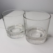 Set Of 2- WILD TURKEY Bourbon Whiskey Large & Heavy Rocks Glass w/ Embossed Logo picture