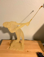 Vintage Monique Sculptures Lucite Male Golfer picture