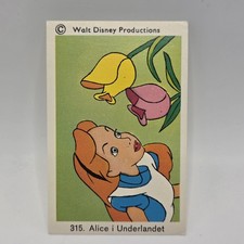 Vintage 1970s Alice In Wonderland Swedish Gum Card Disney picture