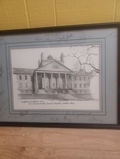 Vintage Framed COMMEMORATIVE Print -  1821 Bulfinch Bldg. MA General Hospital picture