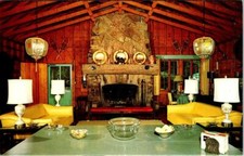 Bolton Landing, NY New York SHADOW BAY LODGE~Lounge LAKE GEORGE HOTEL  Postcard picture
