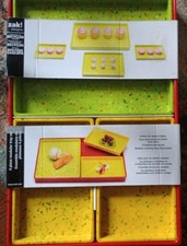 Zak Designs Melamine Speckled Pea Green, Red, Yellow Speckled Really nice set picture