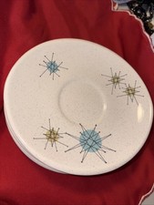 Franciscan Atomic Starburst MCM 6 In Teacup Saucer Set Of 4 picture