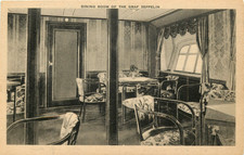 Dining Room ~GRAF ZEPPELIN LZ 127~ Scarce and Original AVIATION Postcard, c 1930 picture