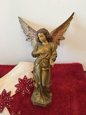 XL Fontanini Heavy Gilded Angel Italy Removable Wings 12” picture