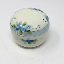 RS GERMANY Hand Painted Signed MWH FORGET-ME-NOT Round Shape 3 1/4