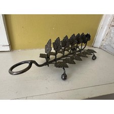 Antique Victorian Cast Silver Plated Vine Grape Leaf Toast Rack Server Novelty picture