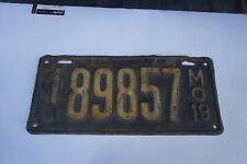 1919 MO Missouri License Plate 189857 picture