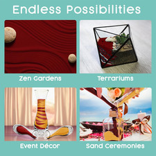 Wine Unity Sand, 1 LB (16 oz), Dark Red Colored Sand for Weddings, Vase Fille... picture