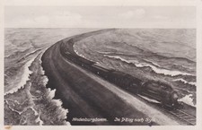 1930 Postcard German Reich Sylt in D Train Hindenburgdamm Steam Locomotive Excellent picture