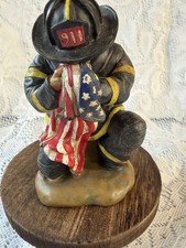 American Heritage Mint Enduring Spirit Firefighter Figurine Statue 2002 picture