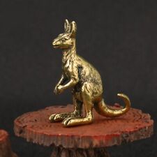 Solid Brass Kangaroo Figurine Miniature Pet Small Ornament Animal Statue Craft picture