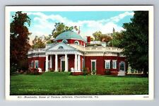 Charlottesville VA-Virginia, Monticello Thomas Jefferson Home, Vintage Postcard picture