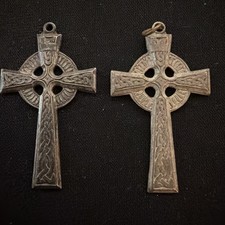 Celtic Cross Pendant 2 Inches silver tone picture