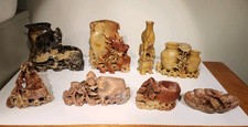 Vintage Carved Chinese SoapStone Lot, 19-20th Century ethnicities cultures picture
