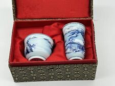 Vintage Chinese Miniature Celadon Vases Pots in Original Box picture