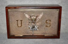 Antique USPS P O Post Office Postal Box Door Bank , Gun Safe, Document box picture