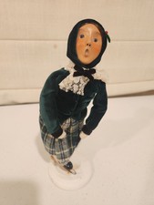 Byers Choice Adult Female Ice Skater Signed 38/100 Vintage 2000 Caroler picture