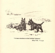 Vintage Scottish Terrier Print Shakespeare Henry VIII Quote Print 6971k picture