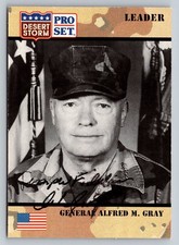 General Alfred Gray Hand Signed Desert Storm Trading Card - US Marines picture