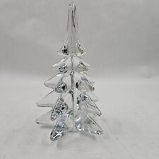 Vintage Sigma Crystal Glass 8” Christmas Tree Winter Holiday Decor Elegant picture