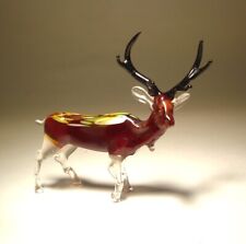 Blown Glass Elk DEER Art Figurine Animal  - Great Gift picture
