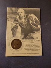 Laurence Olivier Authenticated Ink 1948 Penny Card Best Actor & Director Nom picture