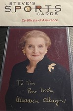 Madeleine Albright Secretary State Signed 5x7 Auto Pen Photo w/ COA & Top Loader picture