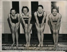 1934 Media Photo Carnegie Swim club J Gorman, A Gorman, L Clark, L Kight picture