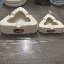 Large and small Vintage Grant’s Scotch Whisky Triangular Ashtray Wade England picture