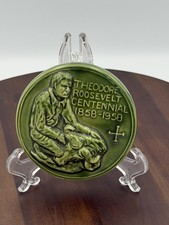 Rosemeade Pottery Theodore Roosevelt Green Centennial 1858-1958 4