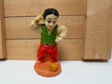 Vintage Korean Boy Hanbok Figurine Traditional Dancer 3.5 Inch Plaster Folk Art picture