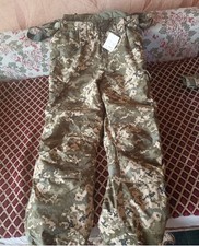 Genuine Winter Ukrainian Army combat winter lined pants Pixel MM-14 Size 2XL picture