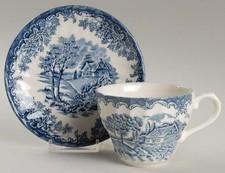 Churchill The Brook Blue  Cup & Saucer 806146 picture