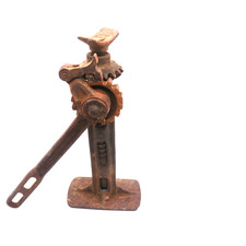 Working Antique Cast Iron Rack Pinion Lift Jack Ratchet Gear Car Farm 11