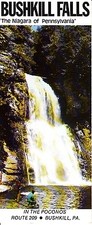 Bushkills Falls The Niagara of Pennsylvania PA Poconos Vintage Brochure picture