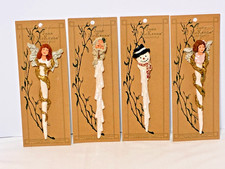 4 Vintage June McKenna Originals hand-painted Christmas icicle/pencil ornaments picture