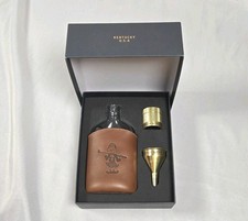 Clayton & Crume The Original Glass And Leather Flask Set Golf Edition NIB Gift picture