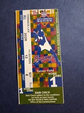 2001 National League Division Series Atlanta Braves Game 1 Ticket Stub picture