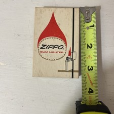 Vintage 1964 Zippo Slim Advertising Lighter with Box And Zippo Guarantee Card picture