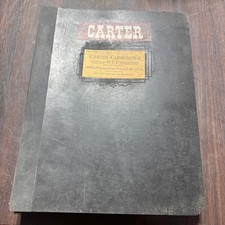 Vintage 1950s 1960s Carter Carburetor service manual catalog Binder picture