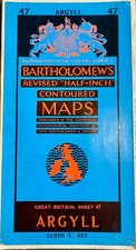 Vintage Argyll Scotland Bartholomew Map, c.1953 picture