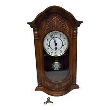 Sligh Franz Hermle Quarter Hour Chiming Wall Clock Mod 0798-1-AB Key Wound VIDEO picture