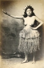 Hawaii Hawaiian Hula Girl Dancer c1910s RPPC Photo Postcard COPY picture