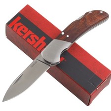 Kershaw Baseman Brown Wood Lockback Folding Pocket Knife KS1381 picture
