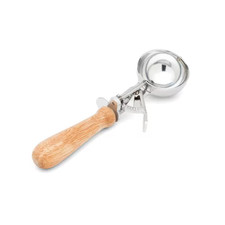 Vintage Trigger Ice Cream Scoop with Wood Handle picture