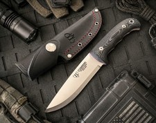 Cudeman Micarta Full Tang Tactical fixed blade leather sheath Made in Spain picture
